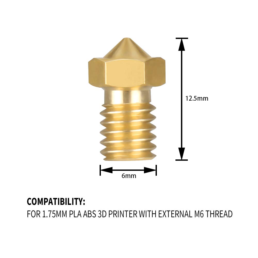 ACMYCH 30PCS 0.4mm 3D Printer Extruder Nozzles for E3D V5 V6 - WoodArtSupply