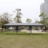 10x30' Canopy with 8 Sidewall,Heavy Duty Canopy UPF 50+ All Season Wind Waterproof Commercial Outdoor Wedding Party Tents for Parties Canopy Gazebo with Roller Bag(10 x 30 ft Black) Shyneer