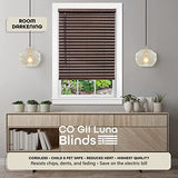 Achim Home Furnishing Cordless GII Luna 2" Slat Mahogany Venetian Window Blinds 29" W x 64" L PowerSellerUSA