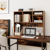 Tangkula Desktop Bookshelf, Countertop Storage Hutch with 4 Shelves for Computer Desk, Desk 2-Tier Display Rack, Multipurpose Wood Desktop Hutch Storage Organizer for Dorm Office Home Tangkula