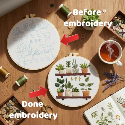 CZFSWT Embroidery Kit for Beginners, Needlepoint Kits for Beginners, Cross Stitch Kits for Beginners Suitable for Embroidery Beginners, Handicraft Enthusiasts