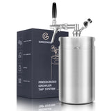 270OZ Mini Keg Growler, Pressurized Home Dispenser System with Adjustable Faucet Keeps Carbonation and Fresh for Homebrew, Craft and Draft Beer Gancowise