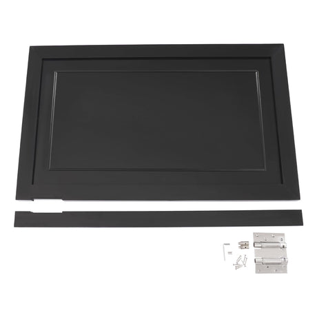 27.5x35 inch Entrance Partition Doors, Pre-standed Wood Partition Doors, Half-Waist Doors, Thick Pine Wood Swinging Door with Strong Door Joints (Black, 27.5 x 35 in) Philipreba