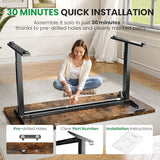 SIAGO Electric Standing Desk Adjustable - 60x28 Inch Sit Stand Desk with 1 Inch Thick Tabletop, Double Beam Frame, 3 Memory Height Adjustment, Cable Management for Home Office SIAGO