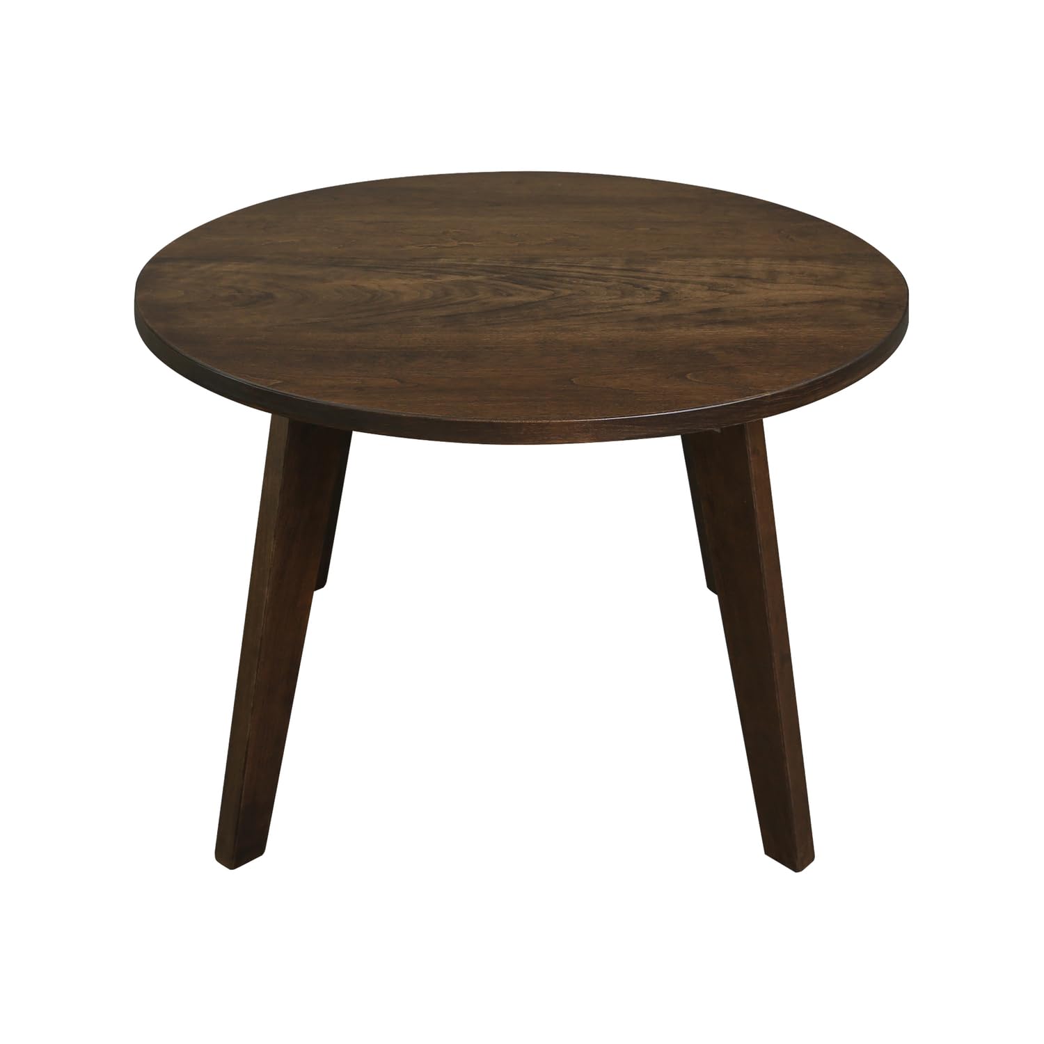 American Trails 100% Hardwood Round Mid-century Modern Living Room Farmhouse Easy Assembly Table, 24" W x 24" D x 16.75" H, Antique Cherry - WoodArtSupply