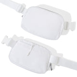 TOBVZOO Belt Bag Fanny Pack Crossbody Bags for Women Men, Everywhere Belt Bags with Adjustable Strap, Unisex Mini Fashion Waist Packs (White) TOBVZOO