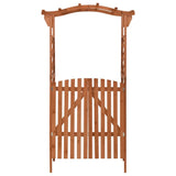 Wooden Arbor Arch with Gate | Wedding Arches Archway for Ceremony Party | Wood Garden Trellis Arbor for Outdoor Patio Bakcyard Yard Lawn Climbing Plants | Solid Firwood 45.7" x 15.7" x 80.3" FurturHome
