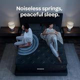 OhGeni 14 Inch Cooling Queen Size Mattress, Hybrid Gel-infused Memory Foam Bed Mattresses in a Box, Medium Feel Cool Top Fabric,Individual Pocket Spring, 3-Zone design & Reinforced Edge Support, Black OhGeni