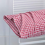 SUSYBAO Red Gingham Duvet Cover King 100% Washed Cotton 3 Pcs Set 1 Farmhouse Plaid Duvet Cover with Zipper Ties 2 Pillowcases Vintage Grid Bedding Set Soft Breathable SUSYBAO