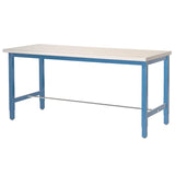 Global Industrial Production Workbench - Plastic Laminate Square Edge - Blue, 72" W x 30" D Global Industrial