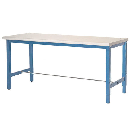 Global Industrial Production Workbench - Plastic Laminate Square Edge - Blue, 72" W x 30" D Global Industrial