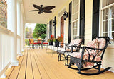 Honeywell Ceiling Fans Palm Island, 52 Inch Tropical Indoor Outdoor Ceiling Fan with No Light, Pull Chain, Three Mounting Options, 5 Palm Leaf Blades, Wet-Rated - 50207-01 (Bronze) Honeywell Ceiling Fans
