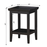 Convenience Concepts Ledgewood End Table, Black Convenience Concepts