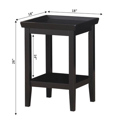 Convenience Concepts Ledgewood End Table, Black