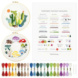 HAND U JOURNEY Basic Embroidery Stitch Kit – 28 Stitch Techniques with Mushroom Embroidery Set, Beginner-Friendly DIY Craft Kit for Adults