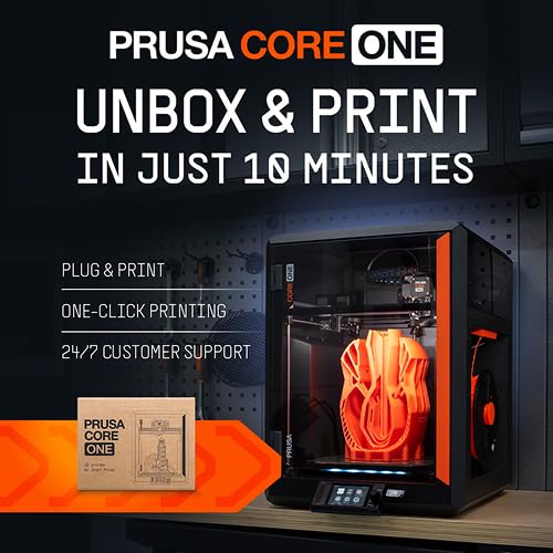 Original Prusa CORE One, Ready-to-use FDM 3D Printer, Assembled and Tested, Removable Print Sheets, 1kg Prusament PLA Spool Included, Print Size 9.8 x 8.6 x 10.6 in ORIGINAL PRUSA