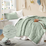 Comfort Spaces Twin/Twin XL Comforter Set for College Tufted Boho Dorm Comforter Set Twin XL Size, All Season Lightweight Bedding Set Soft, Matching Sham Sage Green 2 Piece Comfort Spaces