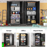 Greenvelly 73" Storage Cabinet with Wheels,Metal Rolling Garage Cabinet with Locking Doors and 4 Adjustable Shelves for Home,Kitchen,Office,Warehouse(32" W x 16" D) Greenvelly