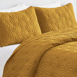 VCNY Home Kaleidoscope Pattern 3 Piece Quilt Set, Full Queen, Gold VCNY Home