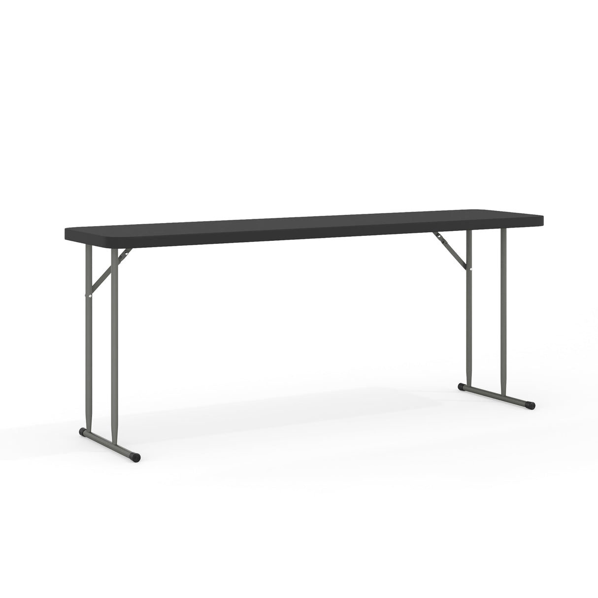 Flash Furniture Kathryn 6' Plastic Folding Training and Event Table, Rectangular Folding Training Table with 220-lb. Static Weight Capacity, Black Flash Furniture