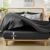 WONGS BEDDING Queen Comforter Set 7 Pieces, Black and White Botanical Bed in a Bag, Farmhouse French Toile Floral Bed Set WONGS BEDDING