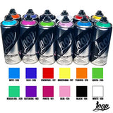 Loop Aerosol Art Spray Paint Set of 12 400ml Cans - Popular Colors Loop 400ml Spray Paint