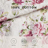 Laura Ashley - Twin Quilt Set, Reversible Cotton Bedding with Matching Sham, Lightweight Home Decor for All Seasons (Lidia Pink, Twin) Laura Ashley