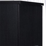 Allora 3 Door Armoire with 2 Drawers 3 Shelves in Black Allora