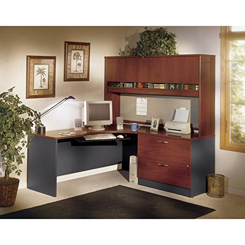 Bush Business Furniture Series C 2 Drawer Lateral File Cabinet, Locking Document Storage for Home or Professional Office, Hansen Cherry Bush Business Furniture