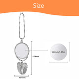 Car Hanging Ornament,Angel Wing Car Rearview Mirror Pendant with Sublimation Blank Pendant Heat Transfer Photo Frame for Automobiles Home Window Christmas Ornaments (Silver-5PC) WoodArtSupply