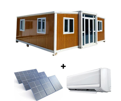 20ft Luxury Mobile Villa 3 Bedroom Prefabricated Portable Tiny Home Foldable Expandable Container Living House