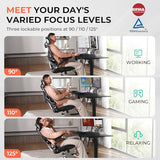 CAPOT Ergonomic Mesh Office Chair, Adjustable Lumbar High Back Desk Chair 400lbs, 4D Flip-up Arms, 3 Tilt Backrest, 3D Headrest, PU Wheels, Swivel Rolling Computer Chair for Long Desk Work - Black CAPOT