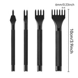 Ldirect Leather Punch 6mm Stainless Steel DIY Leather Hole Tool Kit (4, 2, 4, 6 Prong) Ldirect