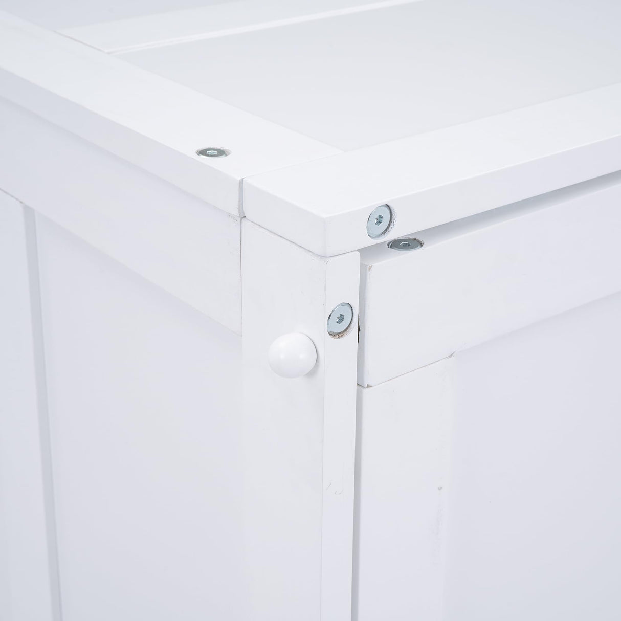 Ball & Cast Queen Size Murphy Bed,Cabinet Hideaway Bed with Rotable Desk,Wood Wall Bed can be Folded,Easy Assembly,Platform Bedframe for Kids Bedroom,Student Dorms,White Ball & Cast