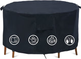 Round Patio Furniture Covers - 90" Dia Waterproof Table & Fire Pit Cover - Anti-Fading for Outdoor Dining Sets TIFILE