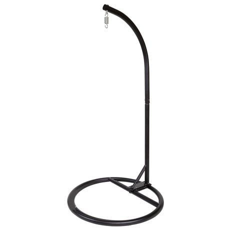 Round Base Heavy Duty Hanging Stand - Powder Coated Hammock Stand for Hammock Chair, Indoor and Outdoor (Black) YOXIFOC