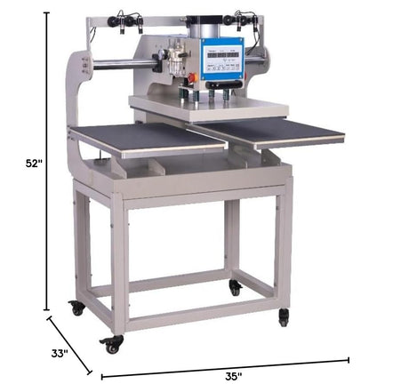 KEIKI 16x24 Inch Large Auto Digital Pneumatic Dual Platen Sublimation Heat Press Machine with Infrared Positioning, Heat Transfer Printing Machine with Slide-Out Base, for Commercial, 110V,2000W KEIKI