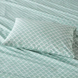 Comfort Spaces 100% Cotton Sheet Set Breathable, Lightweight, Soft with 12" Elastic Pocket Fits up to 14" Mattress, All Season Cozy Bedding, Matching Pillow Case, Twin Scales 3 Piece Comfort Spaces