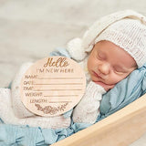 Ouligay Baby Announcement Sign Newborn Announcement Sign Baby Name Announcement Sign Personalized Baby Announcement Sign Wooden Baby Name Sign Ouligay