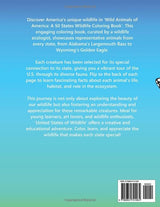 Wild Animals of America: A 50 States Wildlife Coloring Book WoodArtSupply