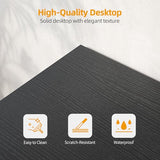 TIQLAB Small Computer Desk with Power Outlets, 40 Inch L Shaped Desk with Reversible Shelves, Gaming Desk Corner Desk Study Writing Table for Home Office Bedroom Living Room, Black TIQLAB