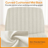 DUMOS Criss Cross Chair Legged Office Wide Comfy Desk Seat, No Wheels Armless Computer Task Seating, Swivel Vanity Home Height Adjustable DUMOS