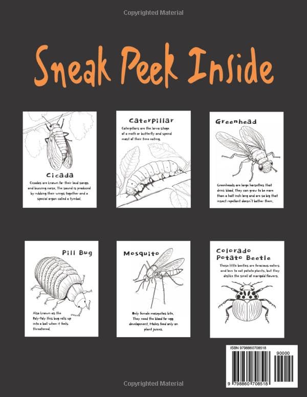 Bug Facts Coloring Book For Kids: Color & Learn Amazing Facts About Insects! Children's Educational Coloring Book Ages 4 And Up Majosta
