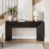 LITTLE TREE Console Table for Entryway, 63 Inches Extra Long Black Wooden Sofa Table for Living Room, Modern Hallway Foyer Table for Entrance, Easy Assembly LITTLE TREE