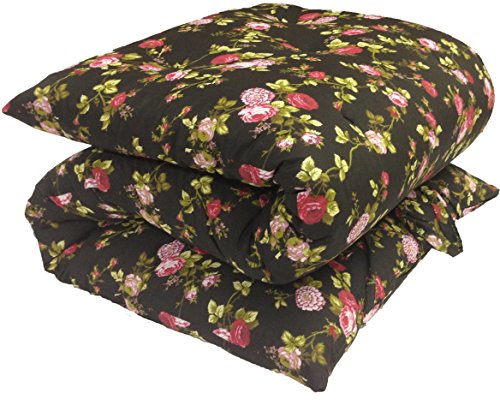 Full Size Red Roses B Traditional Japanese Floor Futon Mattresses, Foldable Cushion Mats, Yoga, Meditaion 54" Wide X 80" Long D&D Futon Furniture