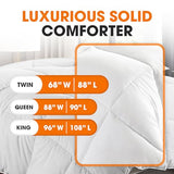 Cheer Collection Down Alternative Comforter - Ultra-Soft & Cozy Twin Size Duvet Insert, Lightweight Down Comforter for All-Season Warmth, Plush Bedding Twin Comforter, White Cheer Collection