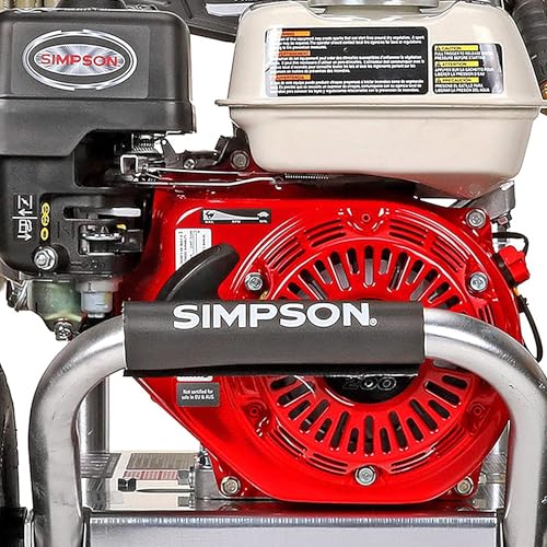 SIMPSON Cleaning ALH3425 Aluminum Series 3600 PSI Gas Pressure Washer, 2.5 GPM, Honda GX200 Engine, Includes Spray Gun and Extension Wand, 5 QC Nozzle Tips, 5/16-inch x 35-foot MorFlex Hose, 49-State SIMPSON