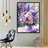 MOMDEDP Rose Diamond Painting Kits for Adults,Rose Diamond Art Kits for Adults,Flowers Gem Art Kits for Adult Full Round Drill Diamond Dot Gem Art Kit for Adult for Home Wall Decor 16x12inch MOMDEDP