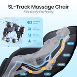 Osaki Vibe 4D l 4D Massage Mechanism l Automatic Body Scan l Deep Calf-Kneading l Space-Saving Technology l 3-Stage Zero Gravity l 32-Cell Full Body Air Massage (Brown) Osaki