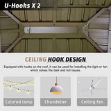 Domi Hardtop Gazebo 10x12FT, Outdoor Gazebo with Galvanized Steel Double Roof, Aluminum Frame, Built-in Gutter System, Curtain and Netting, Metal Gazebo Pavilion for Patio Deck Garden, Brown domi outdoor living